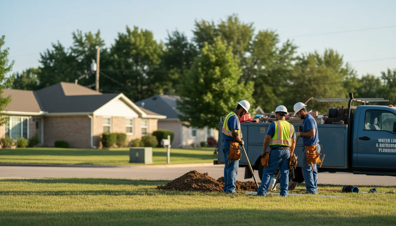Residential water line and bathroom plumbing service in Onalaska, TX
